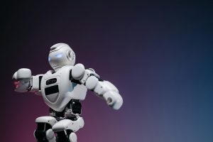 Illustration of an AI-powered guide streamlining automated blogging for faster content creation